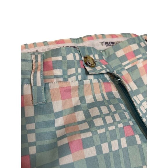 FlowGolf Mens Plaid Golf Shorts Size 32 Multicolor Polyester/Spandex‎ Blend - Picture 2 of 6